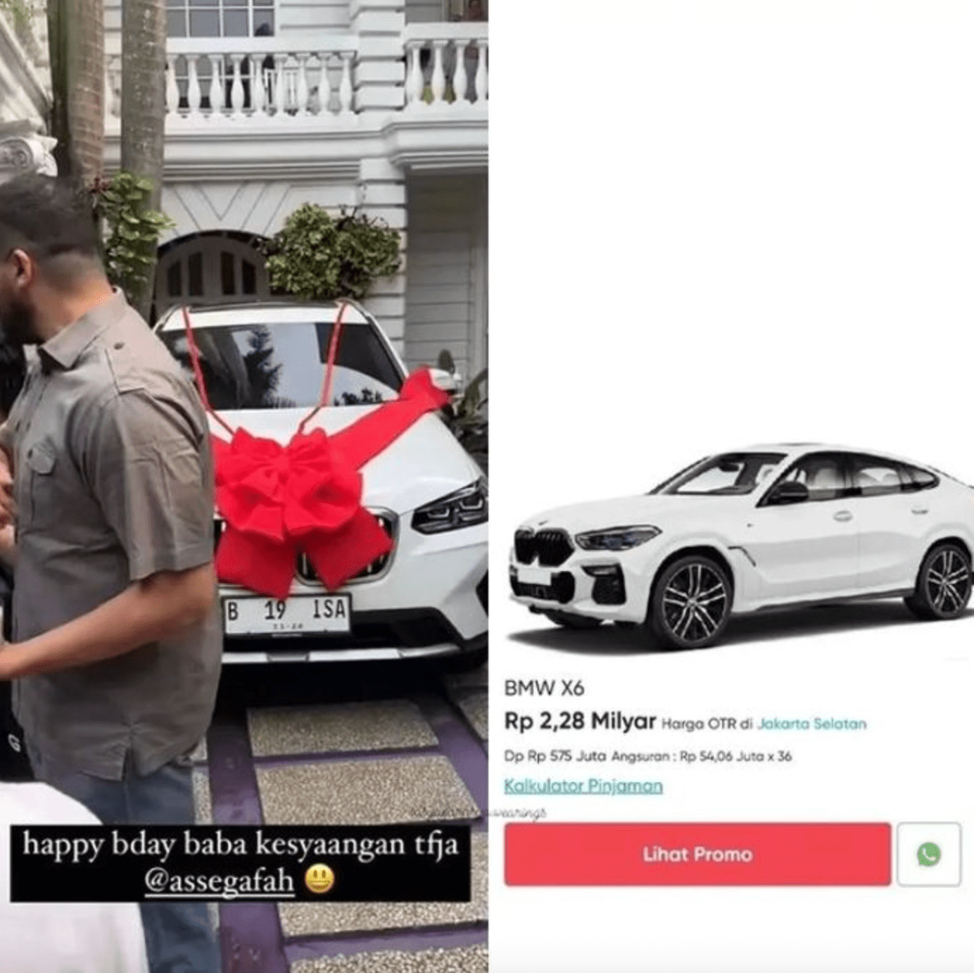 Hadiah BMW dari Tasya Farasya